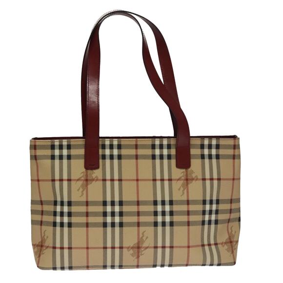 Burberry Nova Check Tote Bag Pvc Beige - Picture 2 of 16